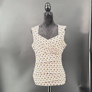 White House Black Market Diamond Print Lined Sleeveless Size XL